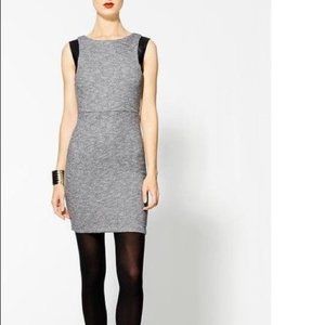 GREYLIN black and grey knit leather dress